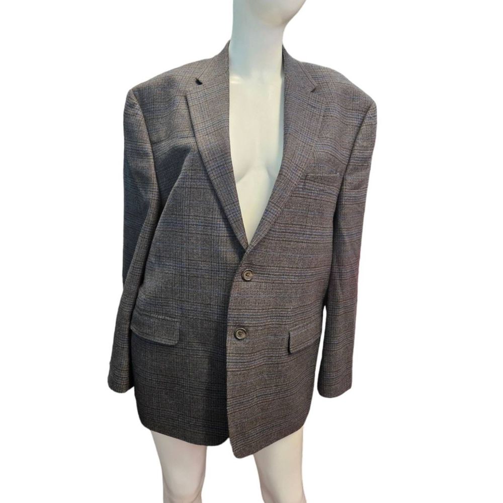 Ralph Lauren Gray Plaid Suit Jacket Size 44